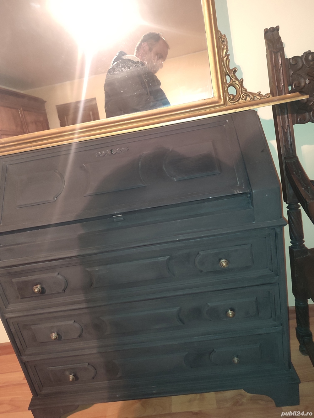 Secretaire comoda baroc lemn masiv 