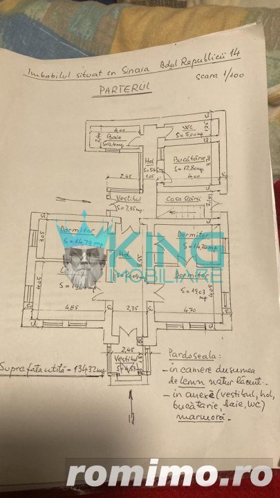 Bd.Republicii | 4 camere | Curte | Centrala proprie | Terasa |Zona centrala