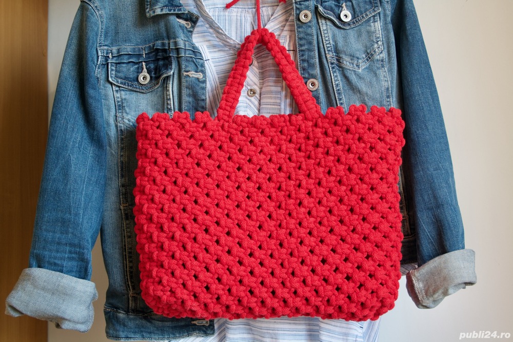 Geanta handmade macrame