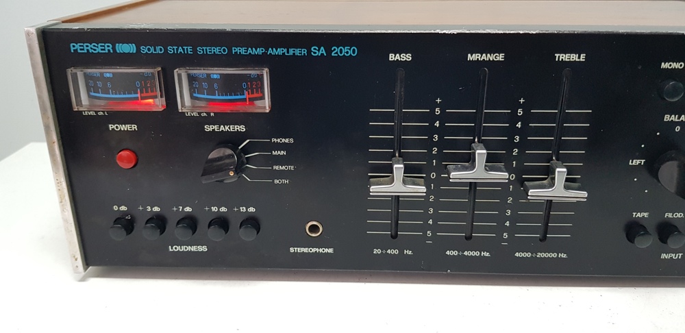 RARITATE Perser SA 2050 Amplificator Vintage Design Unic Slidere Made in Italy