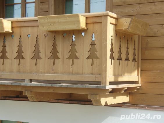 Balustrade lemn masiv. Balustrade rustice. 