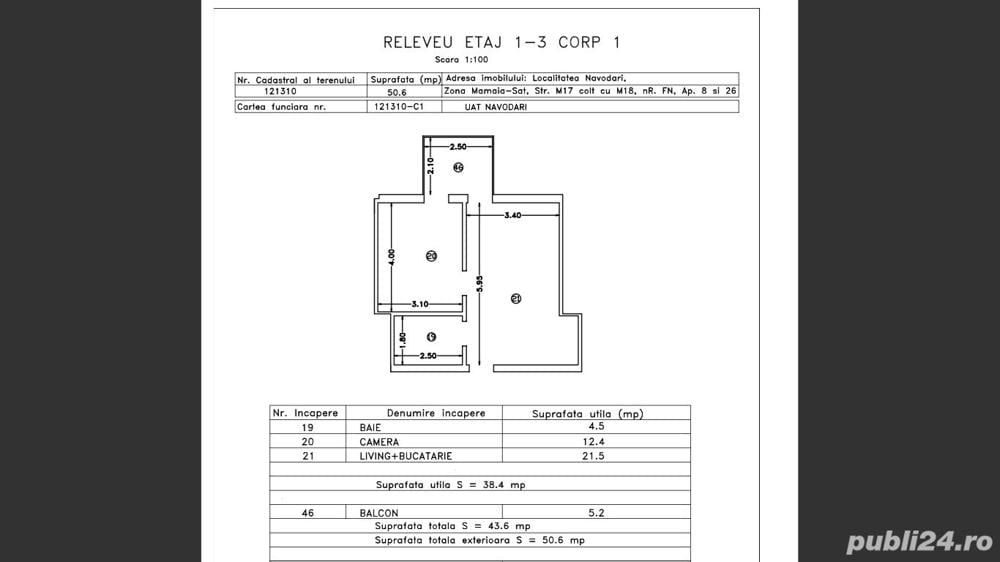 Studio de vanzare in Rezidenta Xenero Mamaia 