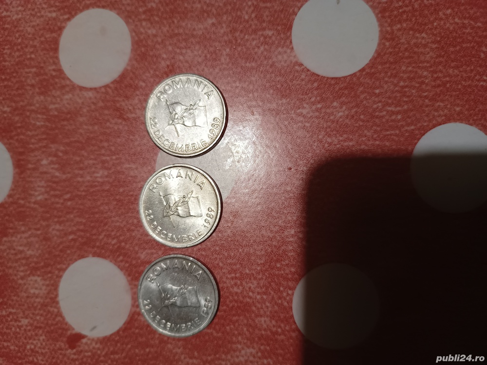 vand colectie de monede comemorative cu revolutia din 1989 de 10 lei