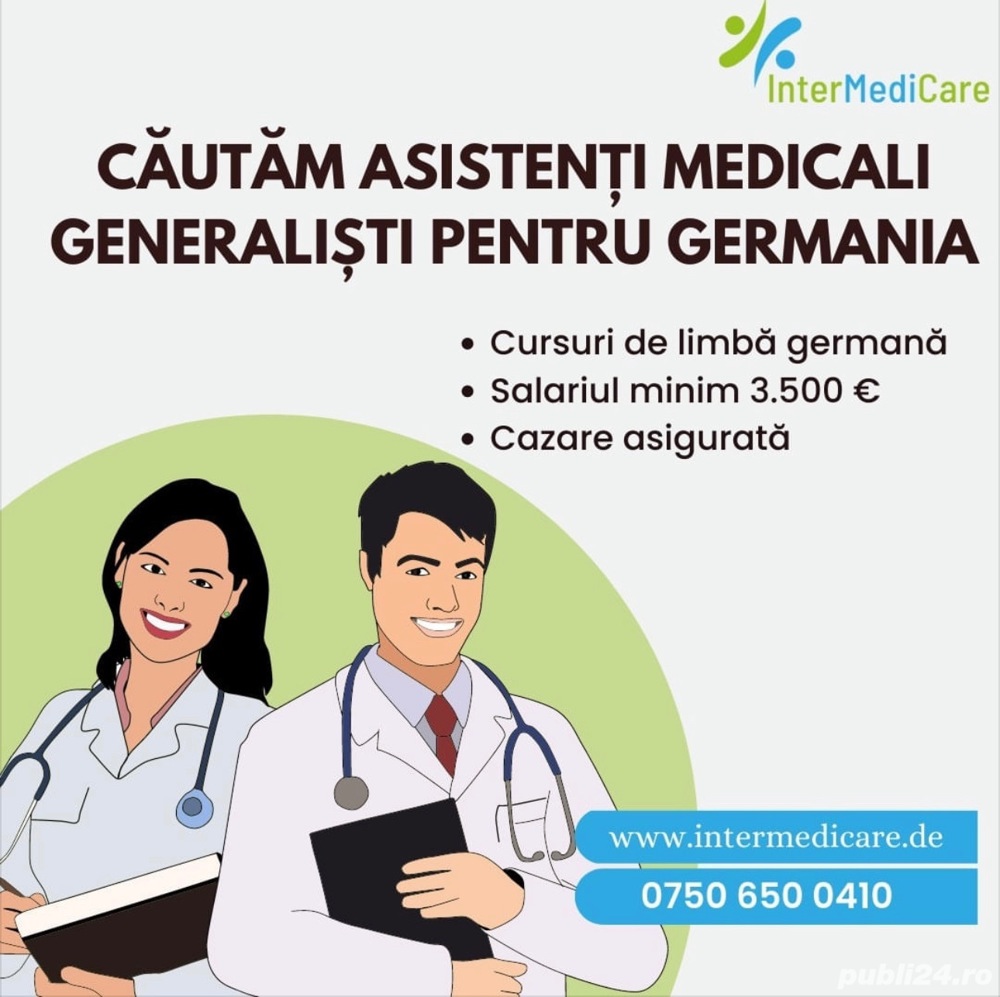 Curs Germana Asistent Medical Generalist, loc de munca asigurat in Germania  Spital