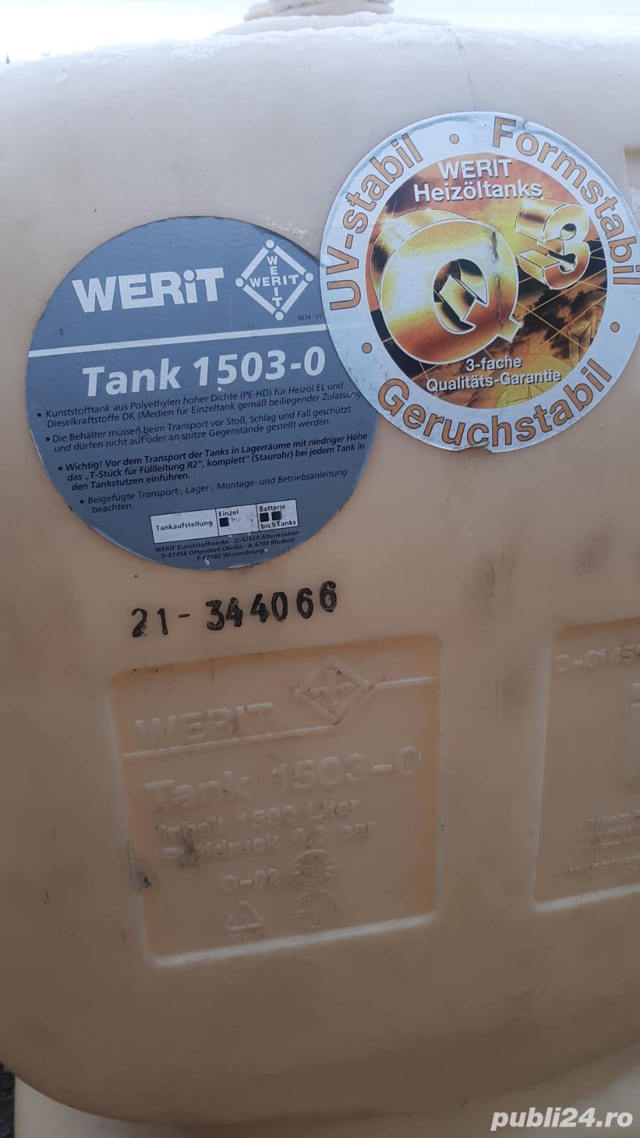 Vând bazin plastic pentru produse petroliere(fosă)