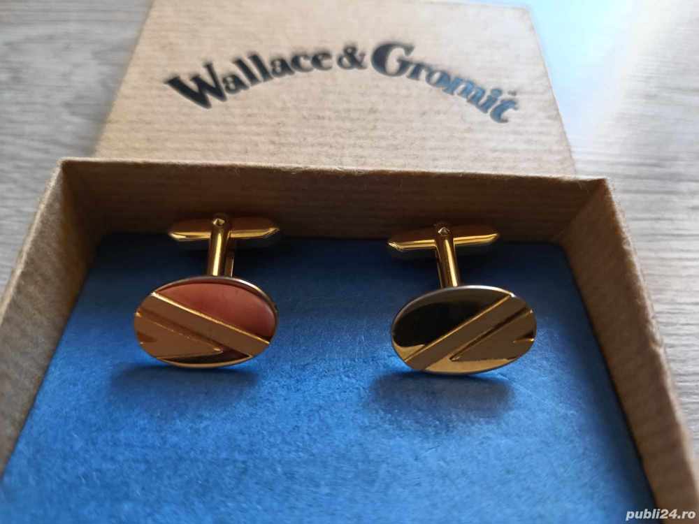  Butoni de lux pentru camasa suflati cu aur - Gold Single Cuff-Link aurii