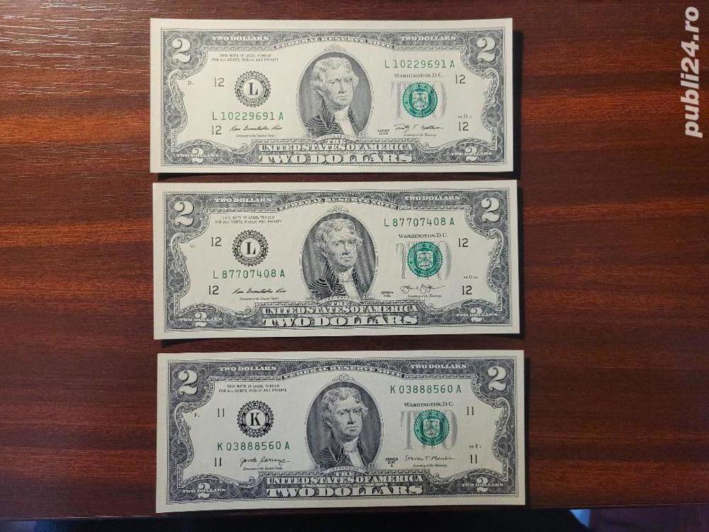 Colectionar, vand bancnote de 2 dolari SUA