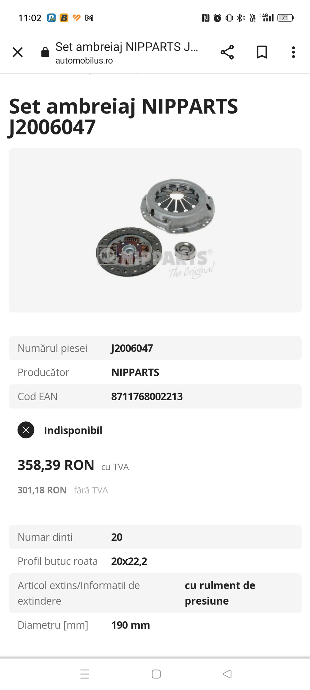 kit ambreiaj Daihatsu 