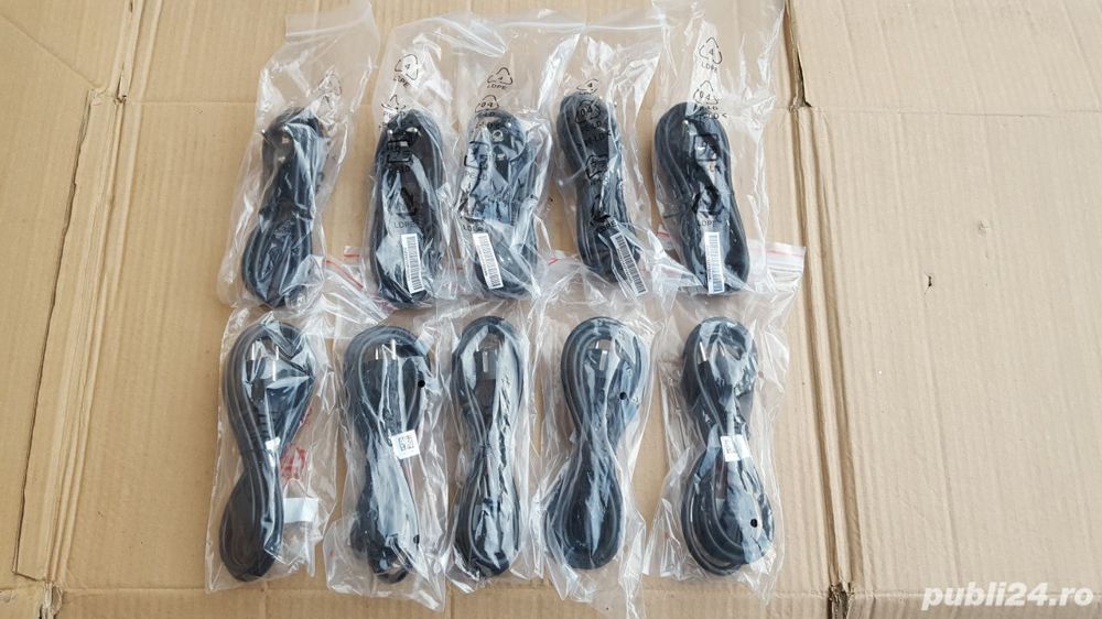Set 10 20 cabluri alimentare Schuko IEC C13 230V 3 pini - NOU