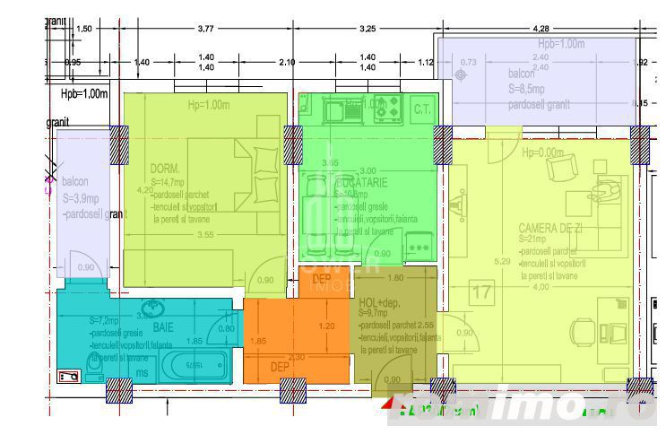 Apartament 2 camere | Zona Cireșica-Sibiu