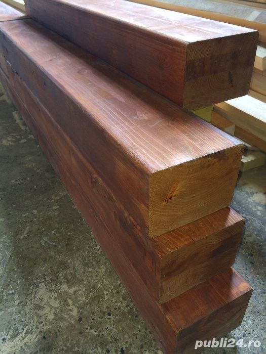 Grinzi lamelare din lemn stratificate incleiate cu adeziv de umiditate