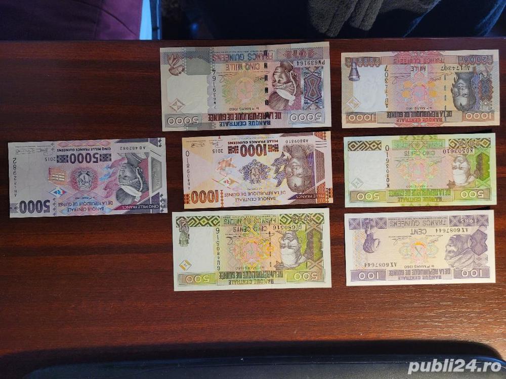 Colectionar, vand bancnote din Guineea