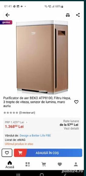 Purificator Aer Beko ATP8100