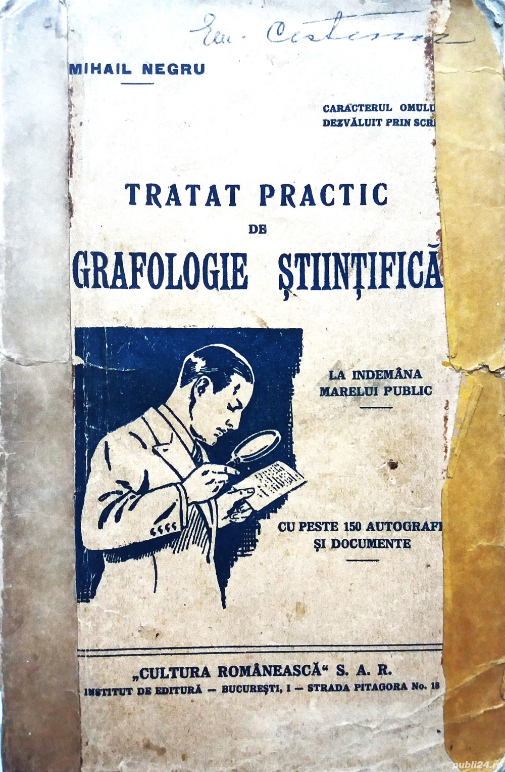 tratat practic de GRAFOLOGIE științifică de Mihail Negru 1942