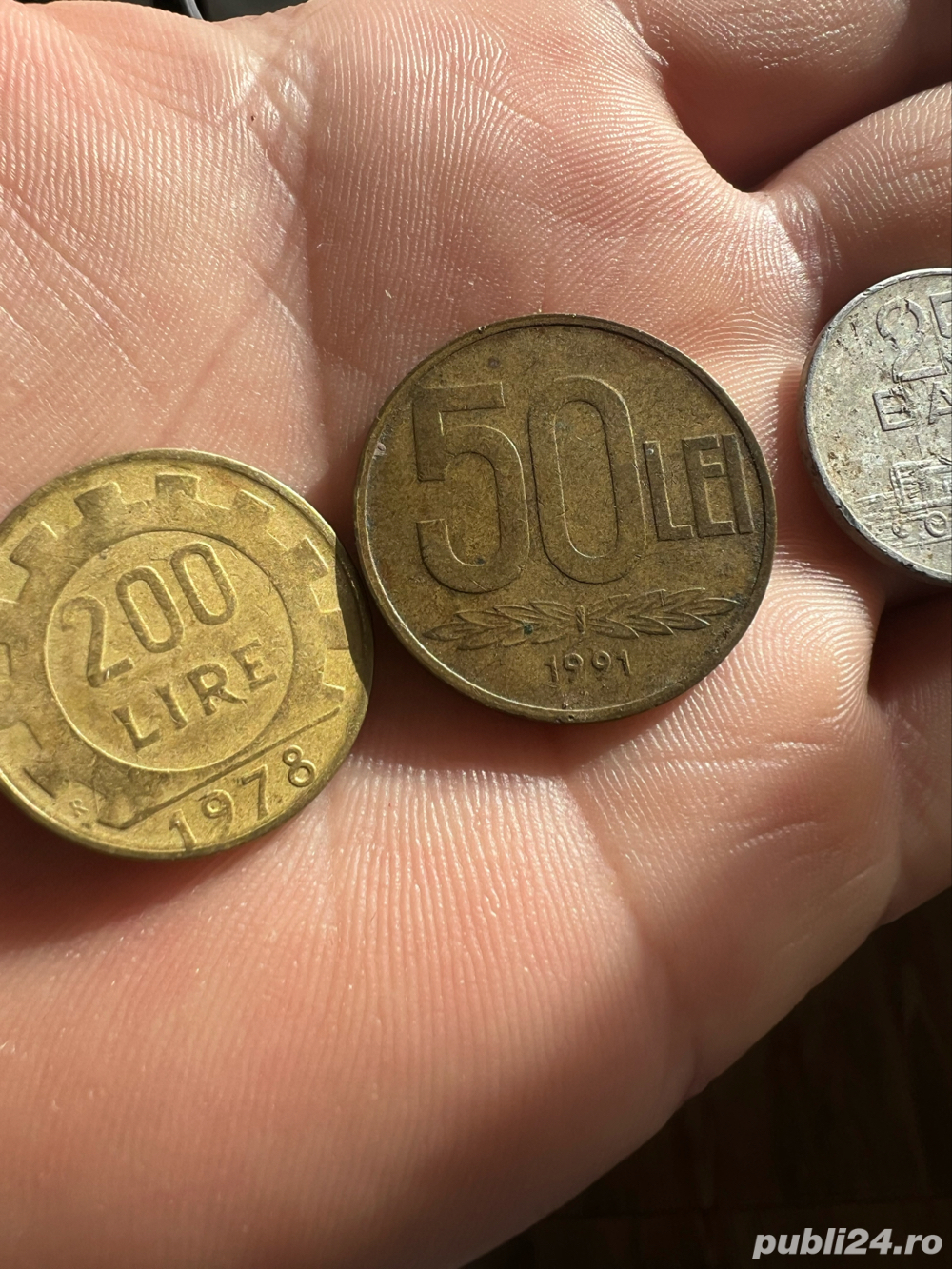 monede 25bani 50lei 200lire