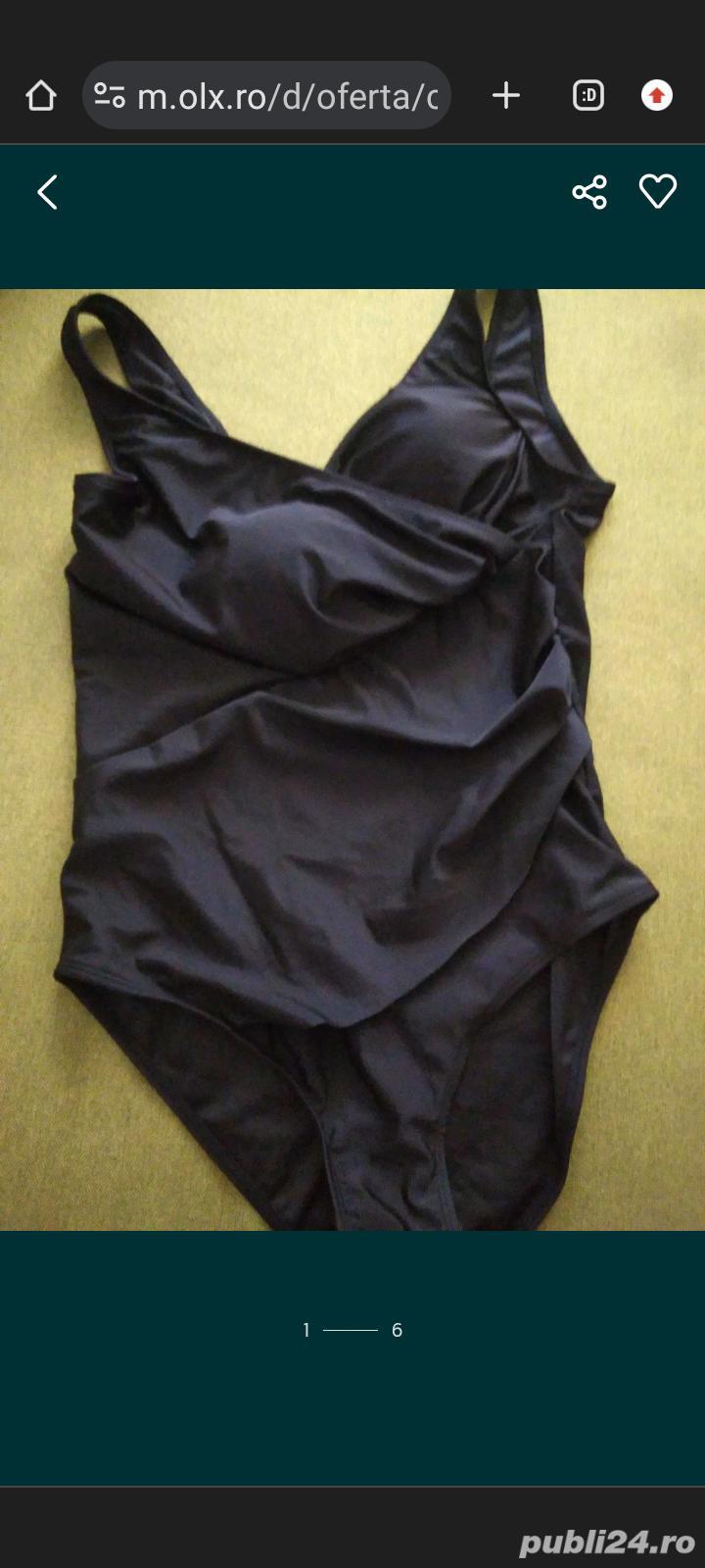 Costum baie negru intreg 