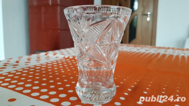 Vaza mica cristal RDG,noua,anii 1970-1980.
