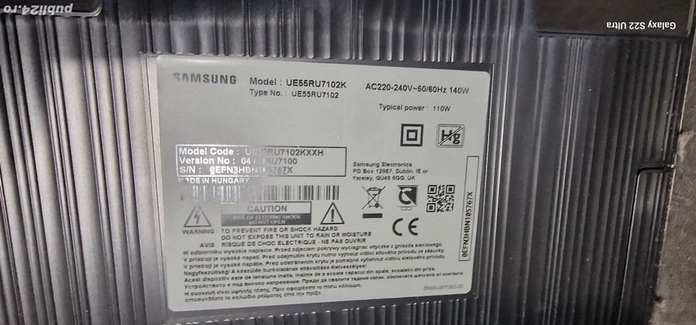 Placa de baza Samsung UE55RU7102 KXXH Version No 4 BN41-02703C  BN94-15016P