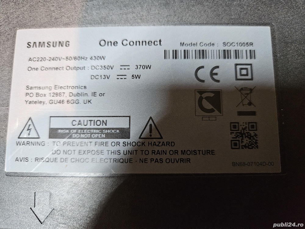 Samsung One Connect model SOC1005R BN68-08730A-00 cu telecomanda