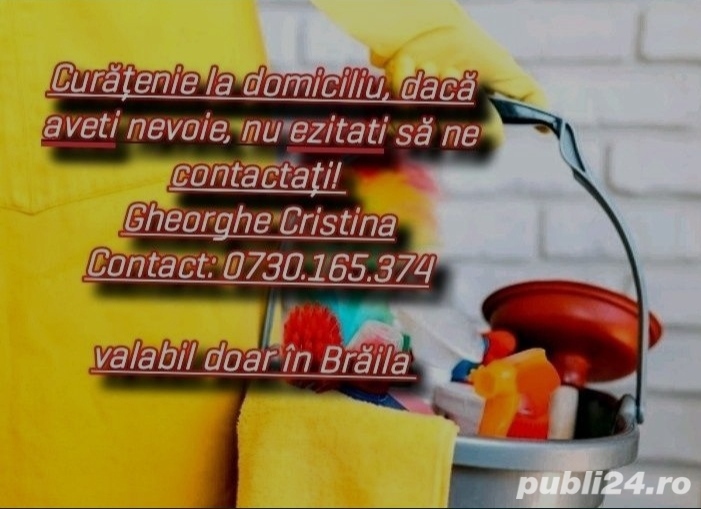 Menaj curățenie la domiciliu 