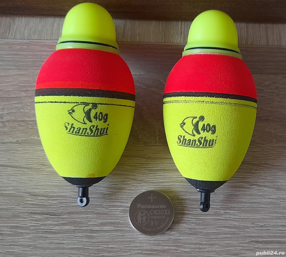 Plute LED pentru pescuit de noapte  40 grame set de 4 buc valabil in Oradea