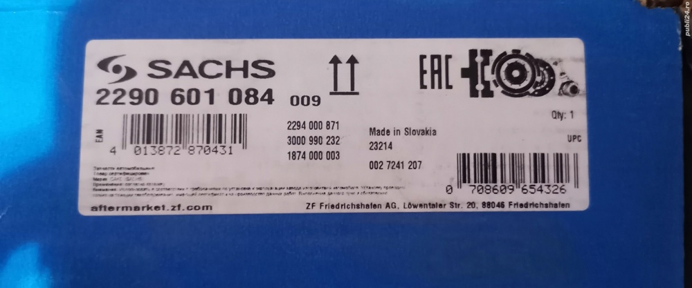 Ambreiaj GOLF 4 1.9 TDI SKODA, AUDI, SEATCU MASĂ DUBLĂ 