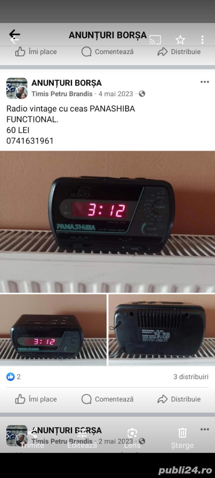 Radio cu ceas marca panashiba