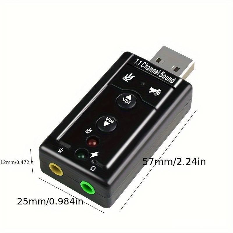 Placă De Sunet Virtuală Pe 7.1 Canale Externă USB 2.0 Audio Mic Adaptor Difuzor Microfon Stereo Jack