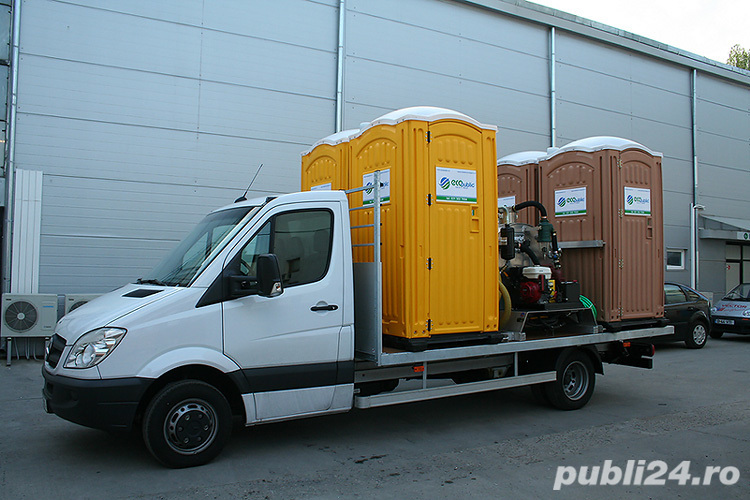 Inchiriez toalete ecologice la pret avantajos, de la 16 euro sapt, cu serviciu igienizare inclus.