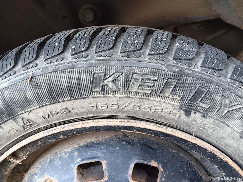 Vand 2 roti cu jante tabla originale VW 5x100 si cauciucuri vara 205/55 R16