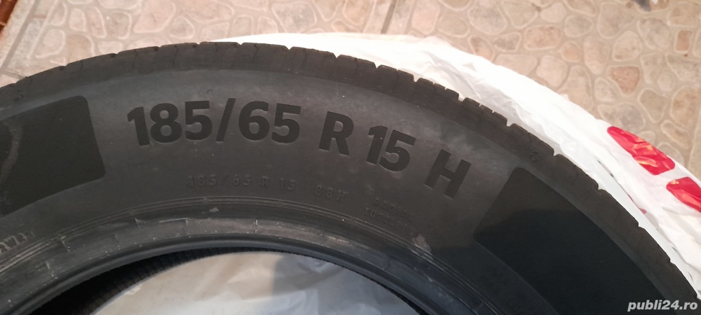  Vand 4 cauciucuri de vara noi Continental Ecocontact 6, 185/65 R15H 