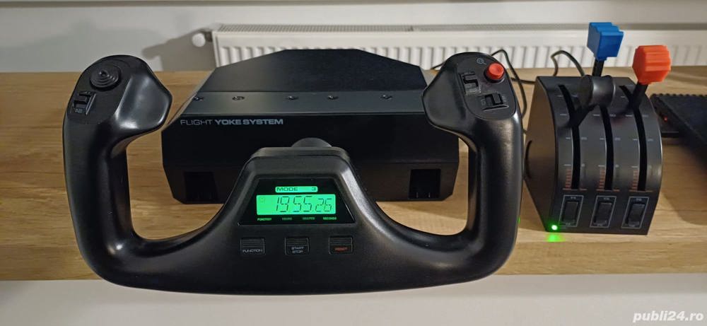 VAND APROAPE NOU Logitech Flight Yoke + Throttle Quadrant + Multi Panel