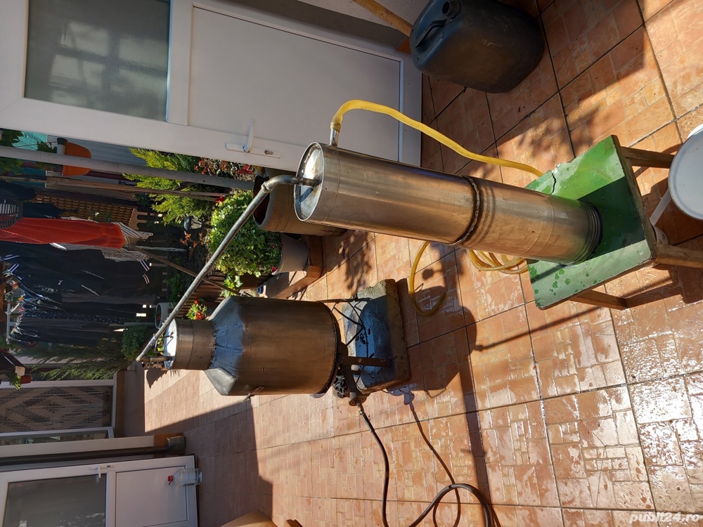 Cazan tuica 80 L,racitor inox,suport cazan,butelie,arzător