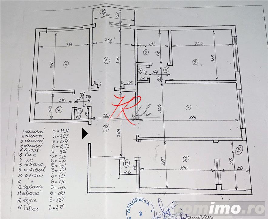 Vanzare apartament 4 camere Tei