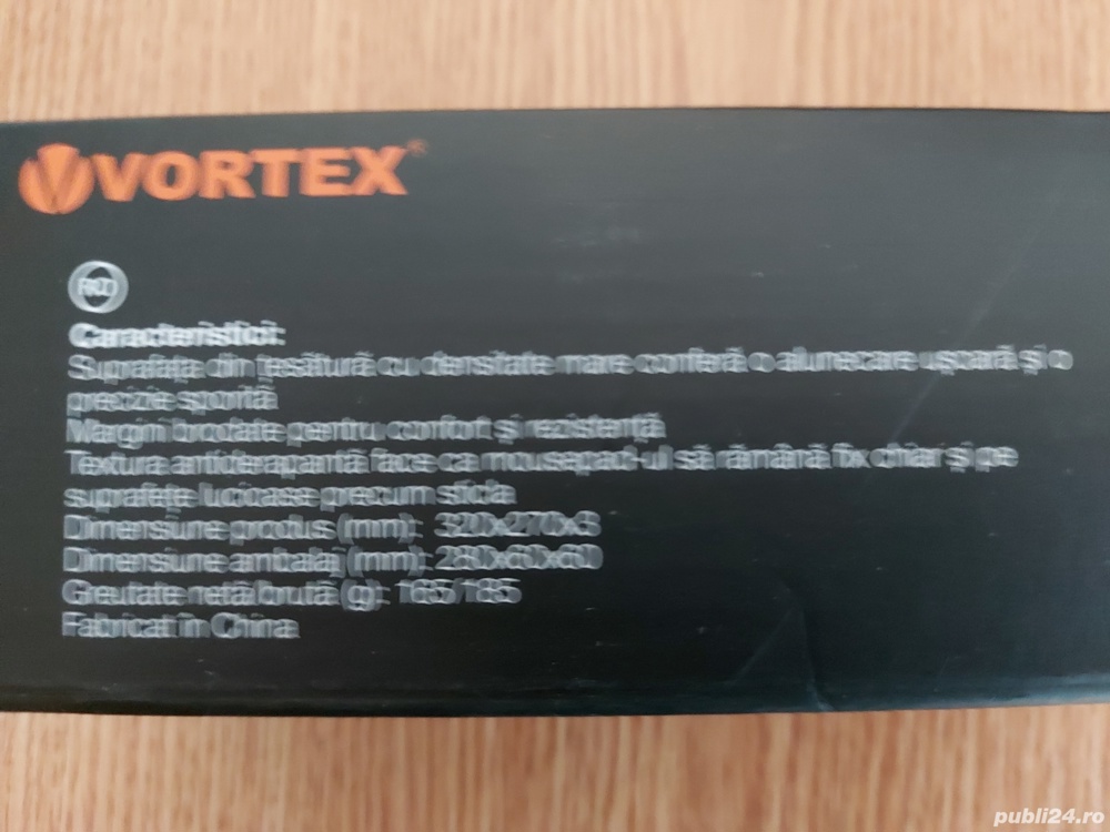 Mouse pad ergonomic model VORTEX VG7701-3 , material textil