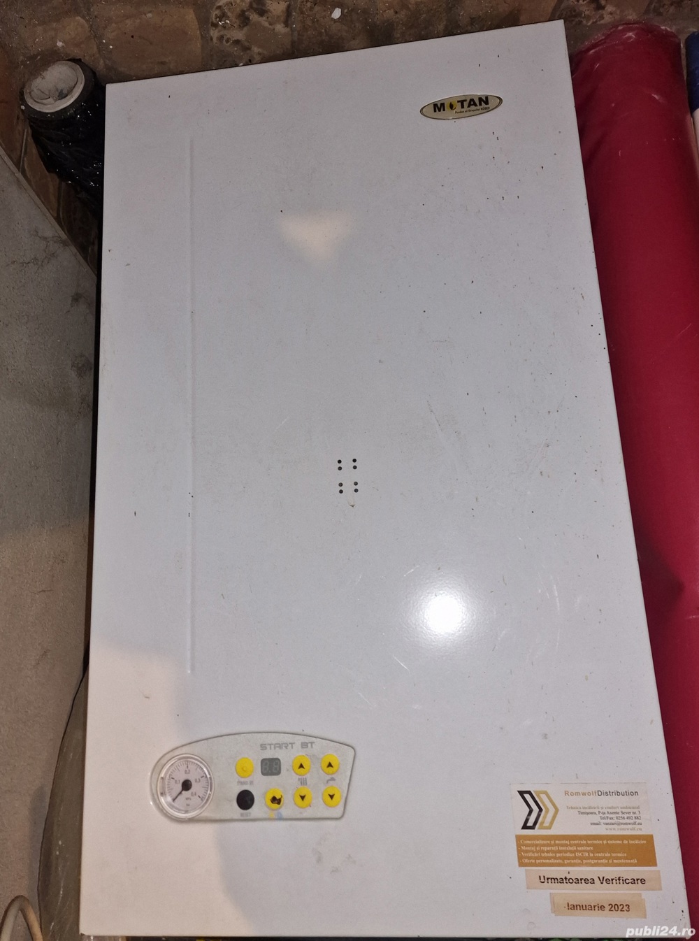 Vând pachet centrală termică Motan Start BT + Boiler MOTAN BA120L - Perfect funcționale- 2200 lei