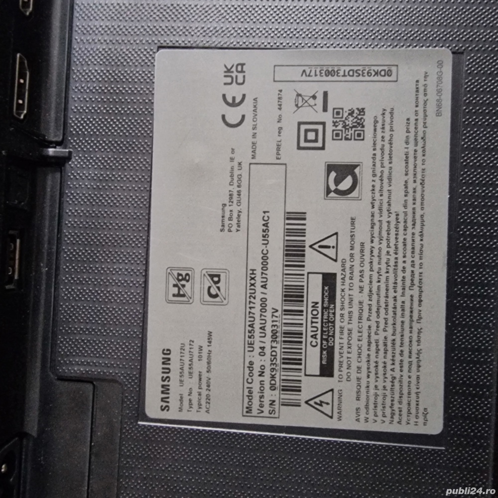 Dezmembrez tv Samsung ue55au7172u, bn96-53076j 