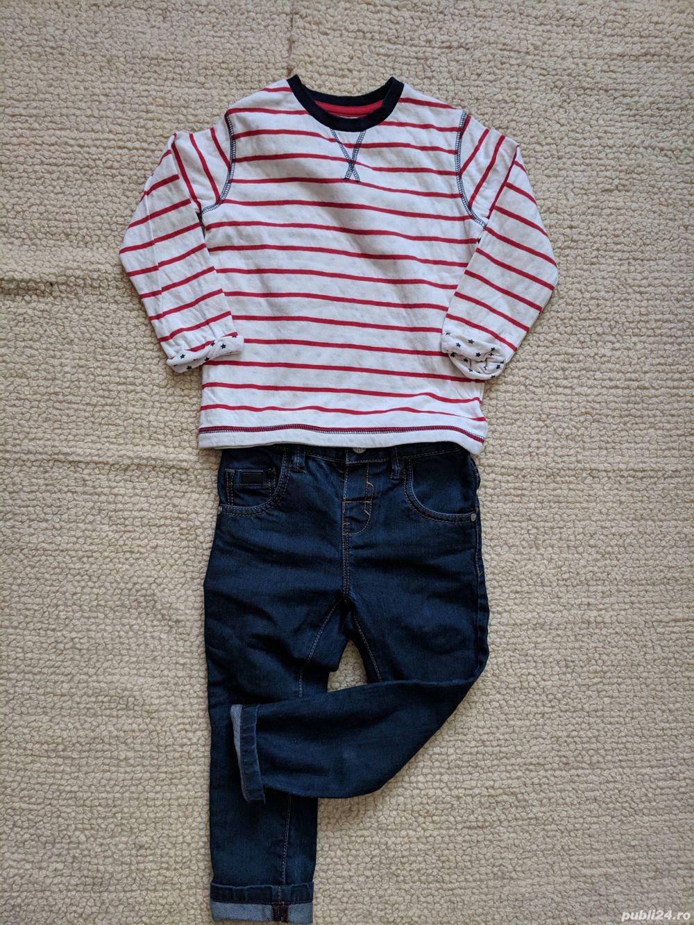 Set  bluza si pantaloni denim Next baieti 2-3 ani, 92-98 cm
