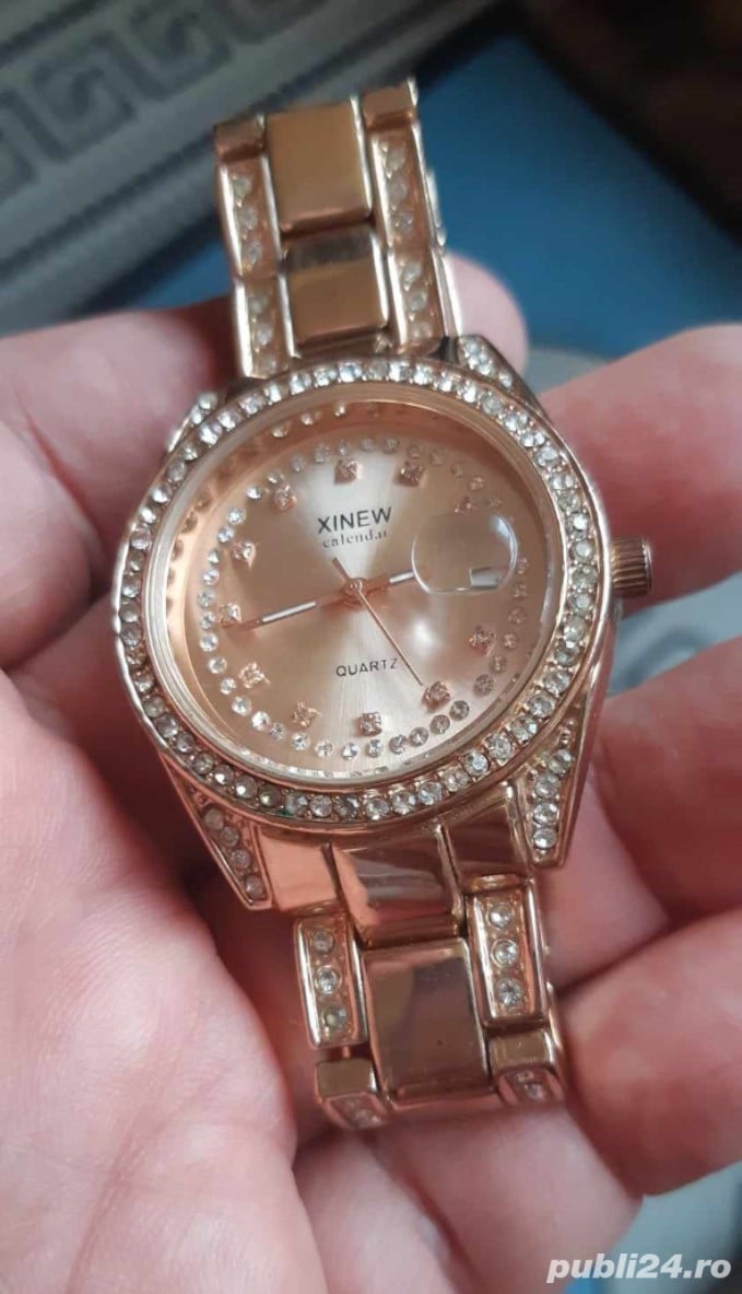 ceas dama quartz XINEW Flourish CALENDAR, ca nou