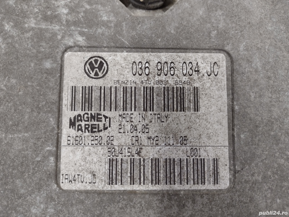 Calculator motor ECU 1.4 benzina Cod motor BBY