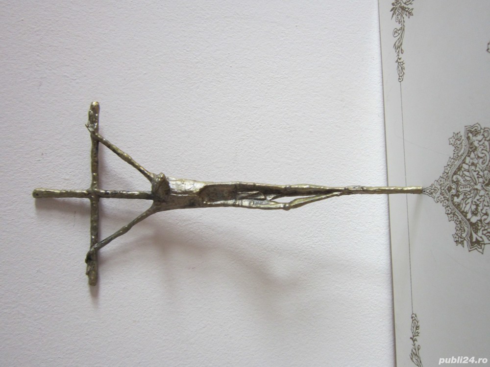 cadou rar Crucifix Cruce 1983 sculptor prof. Erwin Huber