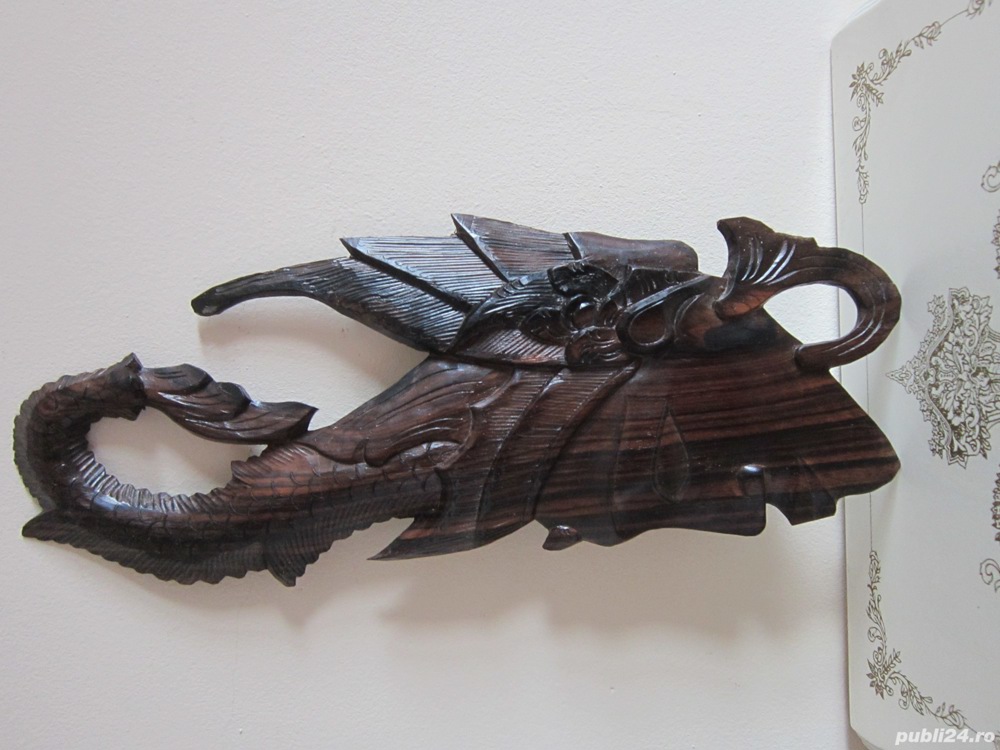 sculptura vintage colectie lemn abanos Zeita Dewi Sri Bali 1960