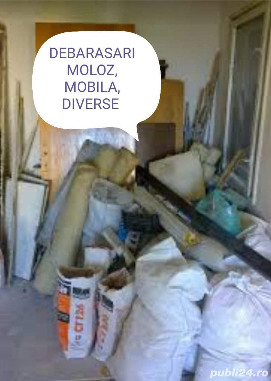 Transport, mutări mobila, etc...debarasari moloz, mobila, diverse cu sau fara manipulanti  