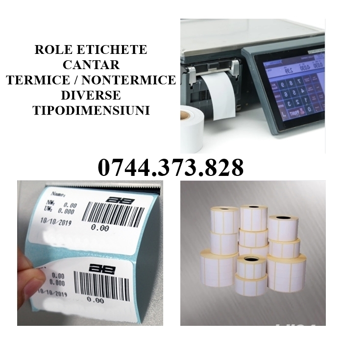 Role etichete termice cantar Digi-SM, Digi Dps, Bizerba, Dibal, Rongta, Cas