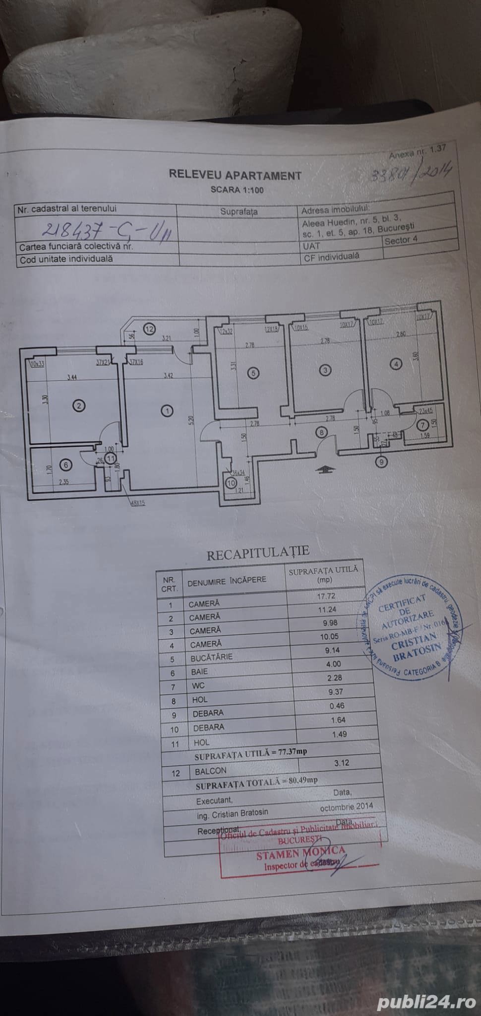  4 Camere 1982 sector 4, proprietar 