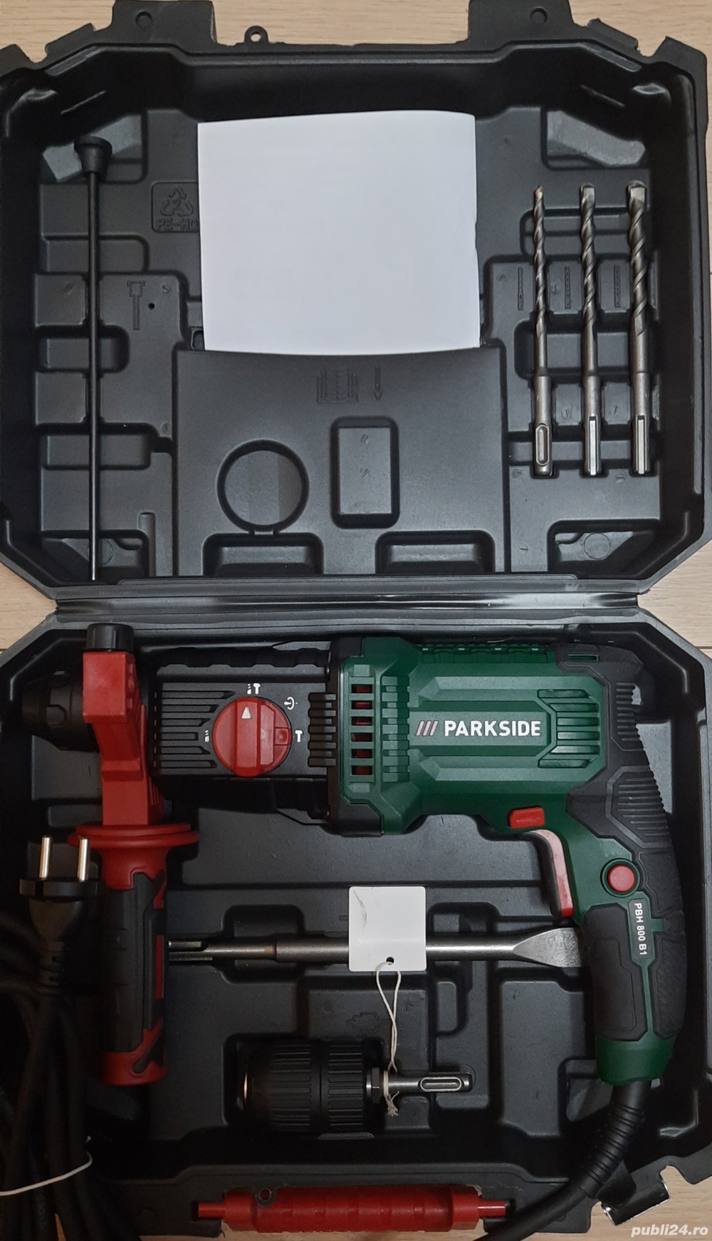  Ciocan rotopercutor Parkside 800w, 7500bpm (min) 1,2 joule, diametru SDS 13-24 max,Nou!