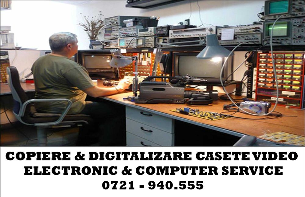 digitalizare casete video - audio - service laptop, desktop, imprimante, console, dvd, vcr
