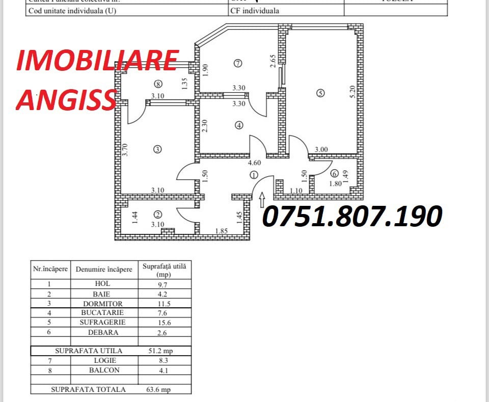 Apartament cu 2 camere str 1848 ETAJUL 3 DIN 4