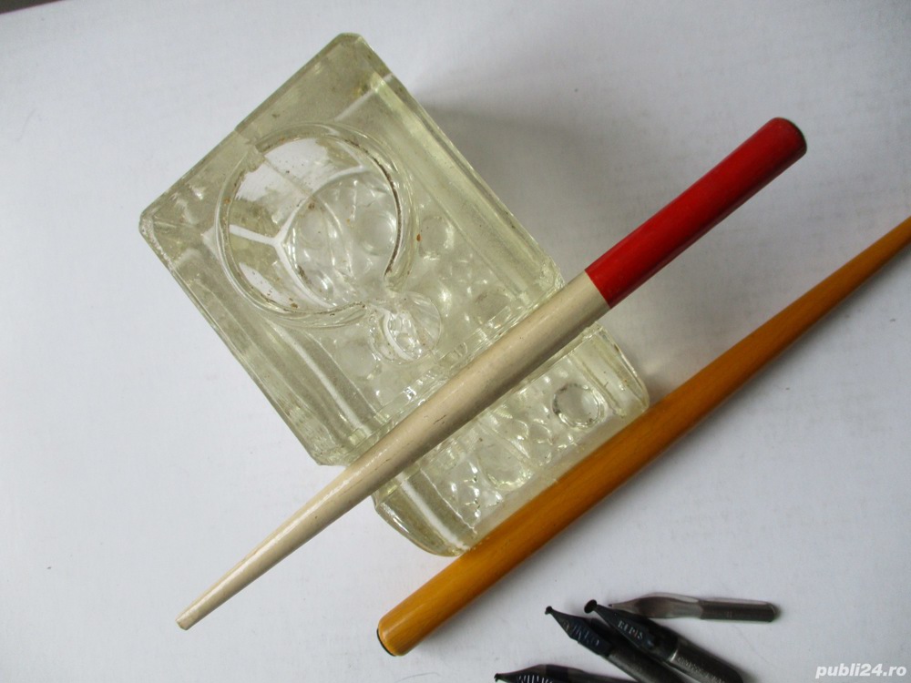 penar din lemn , calimara , tocuri + penite