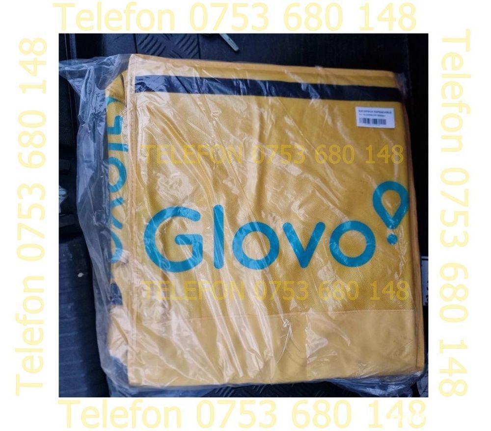 Geanta noua Glovo rucsac extensibil cutie termo lada frigorifica ghiozdan transport alimente,bauturi